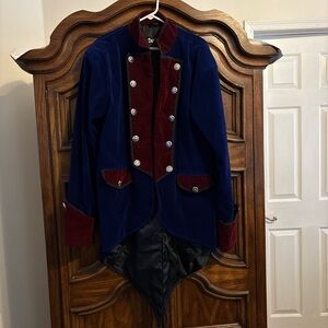 Dark rock Men's Velvet Vladimir Tuxedo Jacket Tail Coat Goth Steampunk Victorian